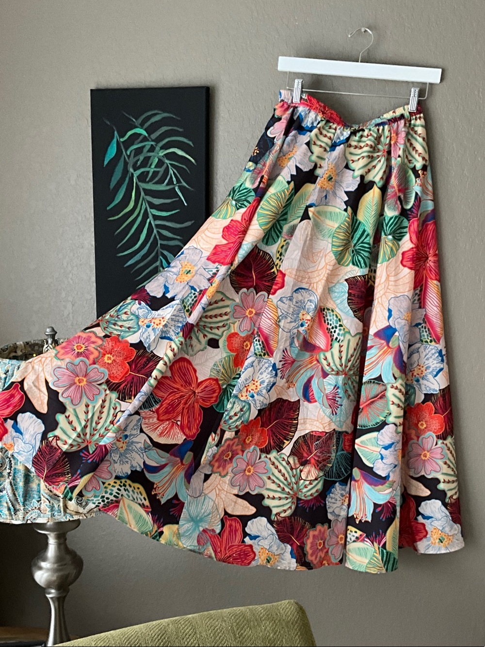 Calypso St. Barth Floral Maxi Skirt — Red, Pink, Green, Blue NWT